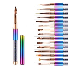   Porcelán építő ecset 11# - Strasz köves kivitelben, színes