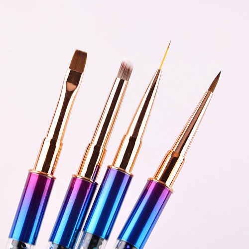 Porcelán építő ecset 11# - Strasz köves kivitelben, színes