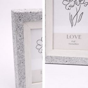   Modern képkeret 20×25 cm – 13×18 cm fotóhoz, szürke gránit kő mintás kivitelben