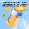 Hordozható USB Turmixgép 1500 ml – Nagy Kapacitású Smoothie és Juice Mixer, Kék