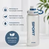 Sport kulacs 900 ml – BPA-mentes ivópalack csavaros kupakkal, szürke