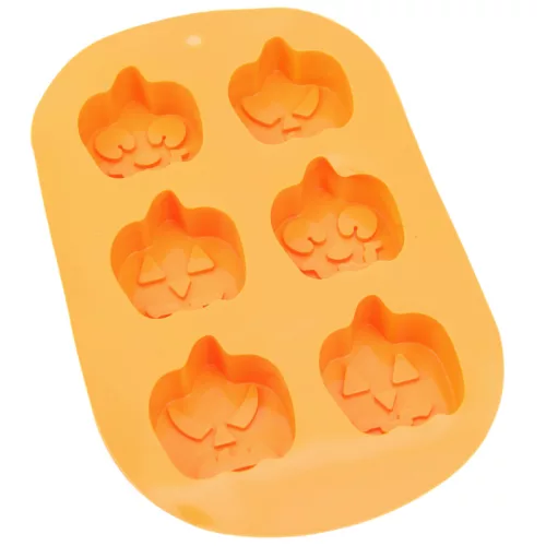 Halloween szilikon sütőforma – 6 részes töklámpás mintával