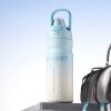 550 ml sport termosz duplafalu rozsdamentes acélból – kék-fehér szigetelt kulacs