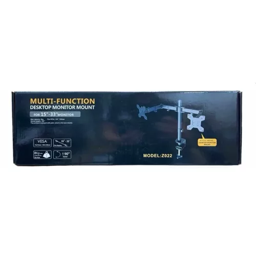 Dupla asztali monitortartó kar 15–33″, 2×8 kg, VESA 75/100