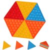 Pop It anti-stressz játék, háromszög alakú, sárga