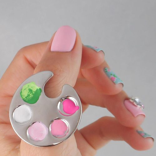 Nail fém géllakk tartó / keverő paletta gyűrű