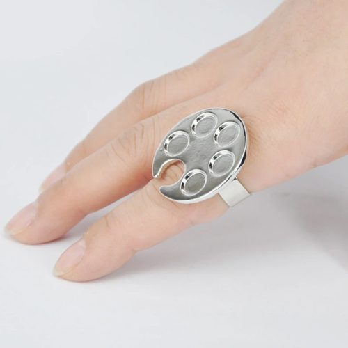 Nail fém géllakk tartó / keverő paletta gyűrű