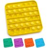 Anti-stressz játék, Push Pop Bubble Fidget, Pop It Now , négyzet alakú , sárga