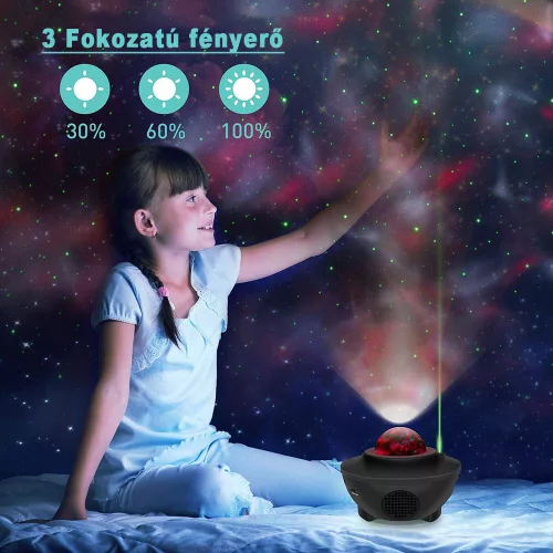 LED Star projektor - Bluetooth hangszóróval