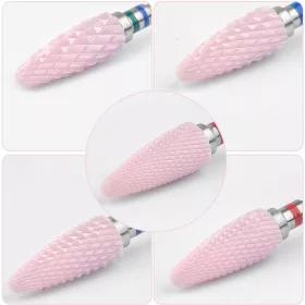   Kerámia Csiszolófej #-02 – Rózsaszín lándzsa forma, rombuszhálós vágással