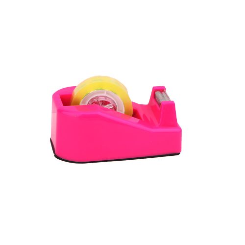 Möttarro asztali ragasztószalag-adagoló – stabil cellux tartó ragasztószalaggal fekete, kék vagy pink színben