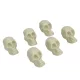 Halloween fehér koponya dekoráció – 6 db-os szett, 3 cm