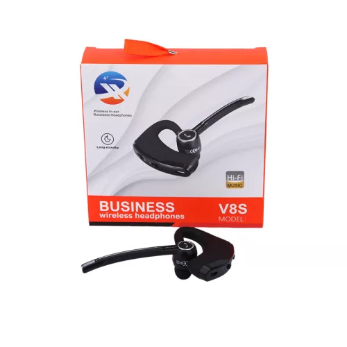 Business V8s jobb füles vezeték nélküli heradset kilógó mikrofonnal - fekete
