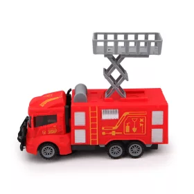   Fire Truck city rescue liftes tűzoltó autó, talpra rögzített, 21 cm hosszú