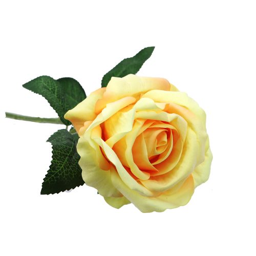Pasztell-sárga rózsa 52 cm művirág