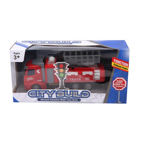 City Build tűzoltó autó 23 cm hosszú, három féle