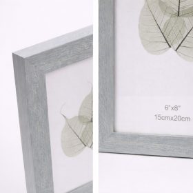   Modern képkeret 19×24 cm – 15×20 cm fotóhoz, világosszürke fa hatású kivitelben