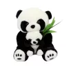 Plüss panda mama a kicsinyével – 23 cm aranyos panda maci játék gyerekeknek