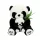 Plüss panda mama a kicsinyével – 23 cm aranyos panda maci játék gyerekeknek