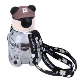   Naughty Bear 750 ml gyerek kulacs – narancssárga medve formájú BPA-mentes palack szívószállal