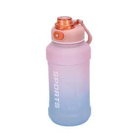   Sport kulacs 1L – Színátmenetes rózsaszín-kék ivópalack flip-top kupakkal