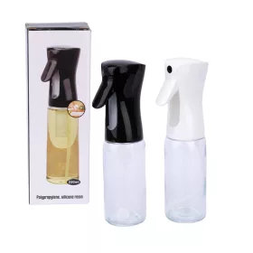  250 ml újratölthető olajszóró spray palack – fekete és fehér konyhai olajadagoló