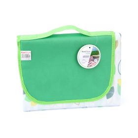   Picnik takaró vízálló 200 x 200 cm tépőzáras hordozó füles - Zöld levél mintás