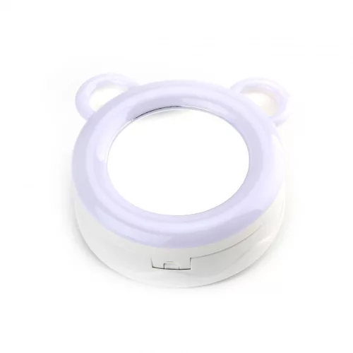 LED Sminktükör, Telefontartóval D3 - Fehér