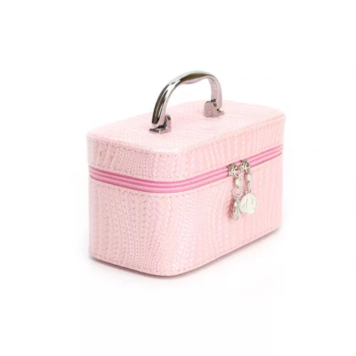 Kozmetikai táska kettős cipzárnyílás Műbőr Kicsi - Rózsaszín