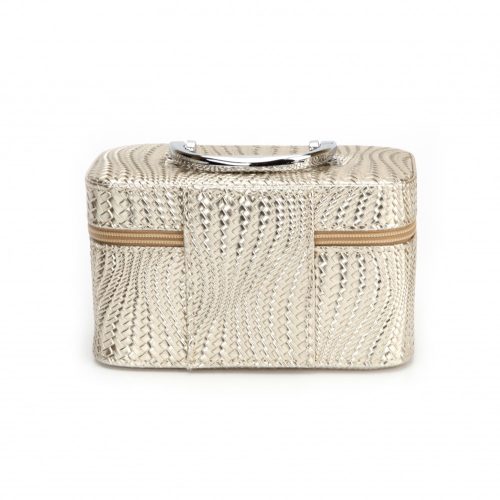 Kozmetikai táska kettős cipzárnyílás Műbőr Kicsi - Arany színű