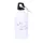 KMT Style fém kulacs 500 ml – fehér, karabínerrel, sport és túra palack