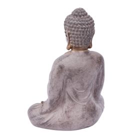   Arany Buddha szobor – 24 cm, elegáns dekoráció műgyantából