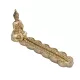 Arany Buddha füstölőtartó – 21×8 cm keleties kerámia illatpálca tartó, elegáns otthoni dekoráció