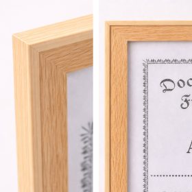   A4 méretű világos fa hatású képkeret – természetes oklevél- és dokumentumkeret, modern faliképkeret