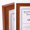 A4 méretű sötét barna fa hatású képkeret – klasszikus oklevél- és dokumentumkeret, elegáns faliképkeret