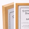 A4 méretű természetes fa hatású képkeret – klasszikus oklevél- és dokumentumkeret, elegáns faliképkeret