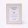 A4 méretű világos fa hatású képkeret fehér szegéllyel – modern oklevél- és dokumentumkeret