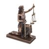 Justitia, az igazság istennője szobor- 23 cm - fémhatású