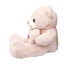 Plüss maci szivecskével 60 cm - törtfehér