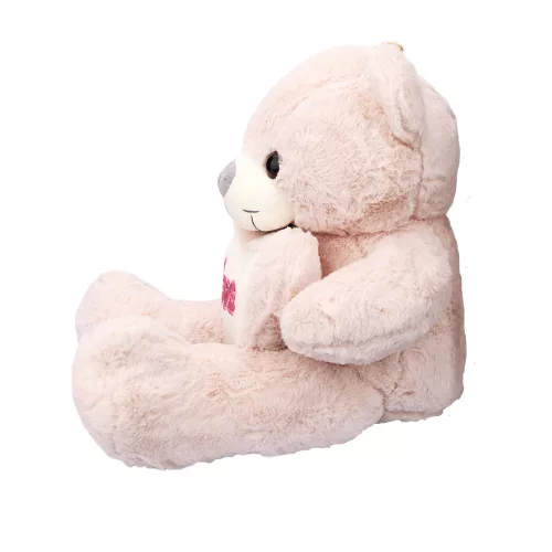 Plüss maci szivecskével 60 cm - törtfehér