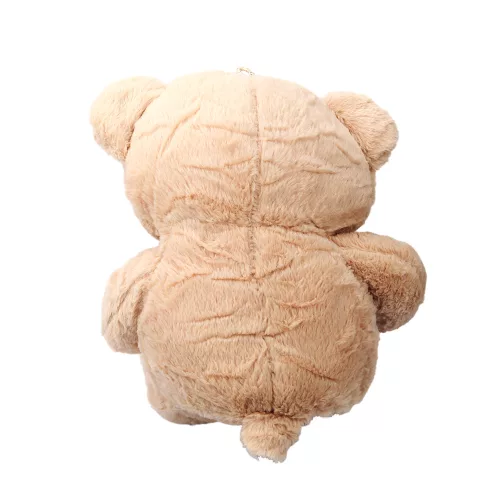 Plüss maci szívecskével 60 cm - világos barna
