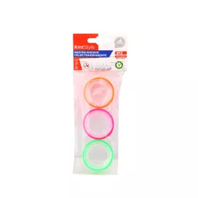   KMT Style színes átlátszó ragasztószalag szett – 3 db, 18 mm × 5 m