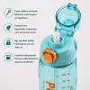 Fehér sport kulacs 1030 ml – szivárgásmentes BPA-mentes ivópalack biztonsági zárral