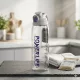 Szürke sport kulacs 1030 ml – szivárgásmentes BPA-mentes ivópalack biztonsági zárral