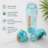 Fekete sport kulacs 1030 ml – szivárgásmentes BPA-mentes ivópalack biztonsági zárral