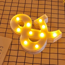   LED Dekoráció Betűk Ábécé Száma Lámpa 22 cm - & ábécé
