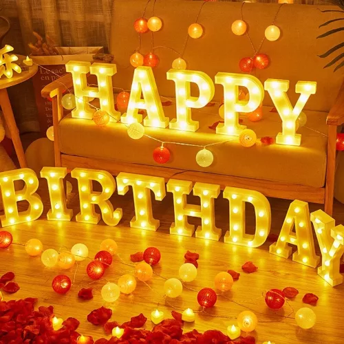 LED Dekoráció Betűk Ábécé Száma Lámpa 22 cm - & ábécé