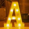 LED Dekoráció Betűk Ábécé Száma Lámpa 22 cm - H ábécé