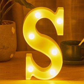   LED Dekoráció Betűk Ábécé Száma Lámpa 22 cm - S ábécé