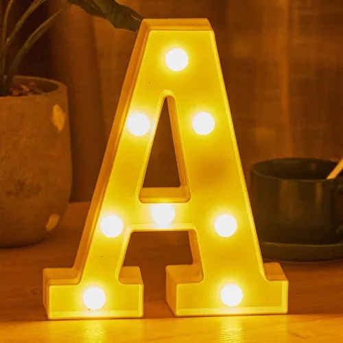 LED Dekoráció Betűk Ábécé Száma Lámpa 22 cm - Z ábécé